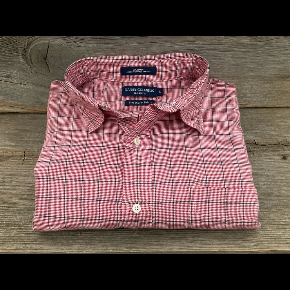 Daniel Cremieux Fine Italian Fabric Mens Large Sports Shirt